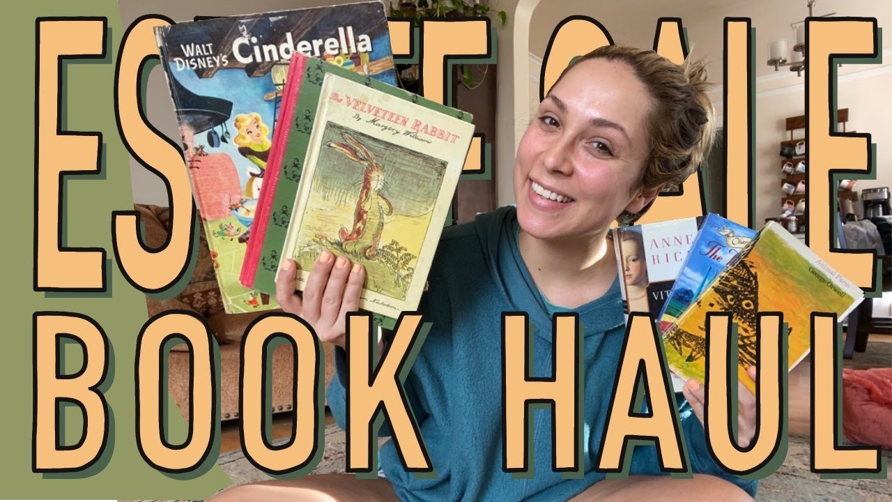 Estate Sale Book Haul | book thrifting vlog