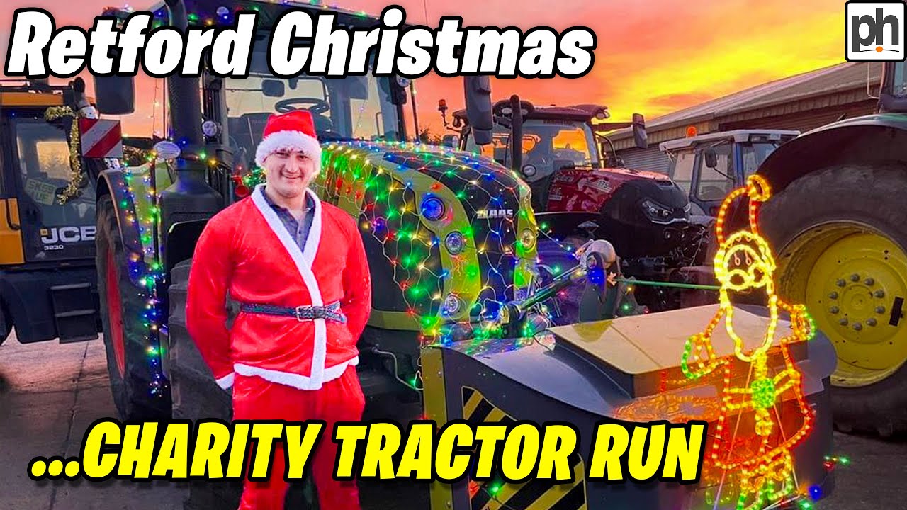 Retford Christmas Charity Tractor Run 2023 #TractorRun #BritishFarming
