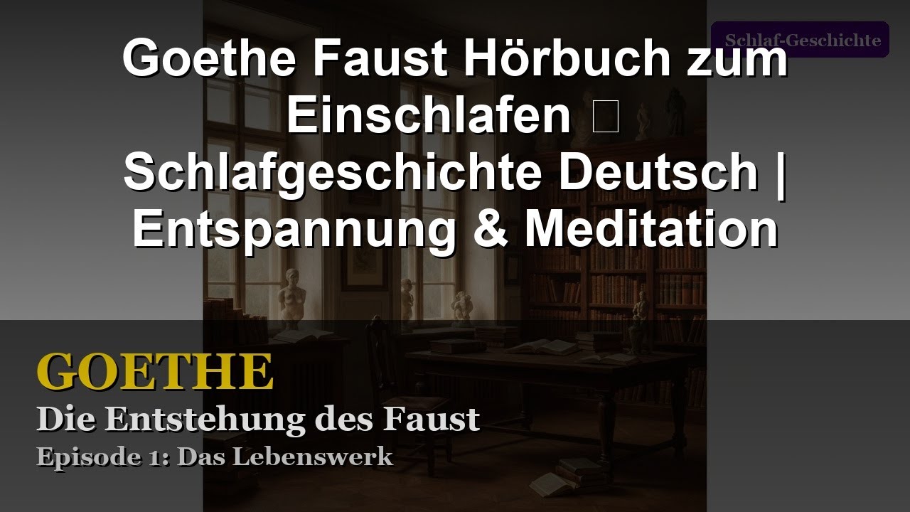 Goethe Faust Hörbuch zum Einschlafen 😴 Schlafgeschichte Deutsch | Entspannung & Meditation