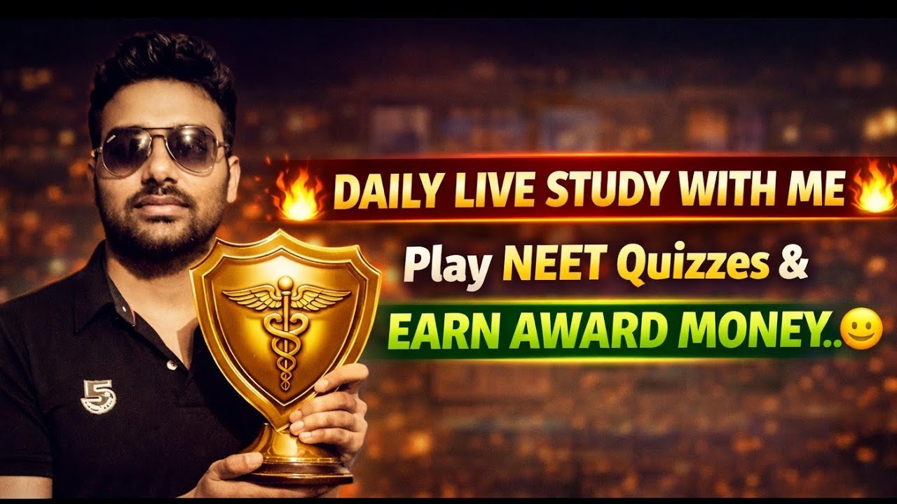 🔥Daily livestudy with me and play neet quiz🔥
