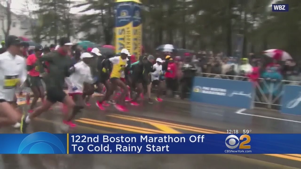 122nd Boston Marathon Has Cold, Rainy Run