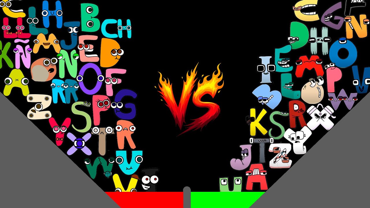 ALPHABET LORE VS SPANISH LORE Marble Race Tournament in Algodoo - Who will win?