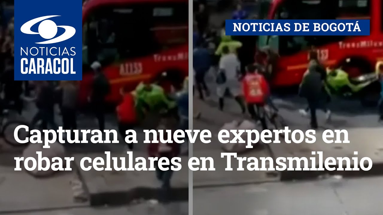 Capturan a nueve expertos en robar celulares en Transmilenio