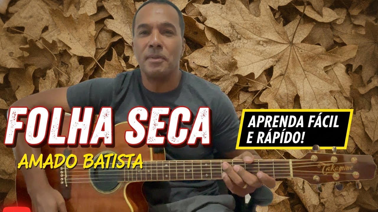 Como tocar FOLHA SECA (Amado Batista) no Violão - Aula para INICIANTES Passo a Passo - Solo Fácil 