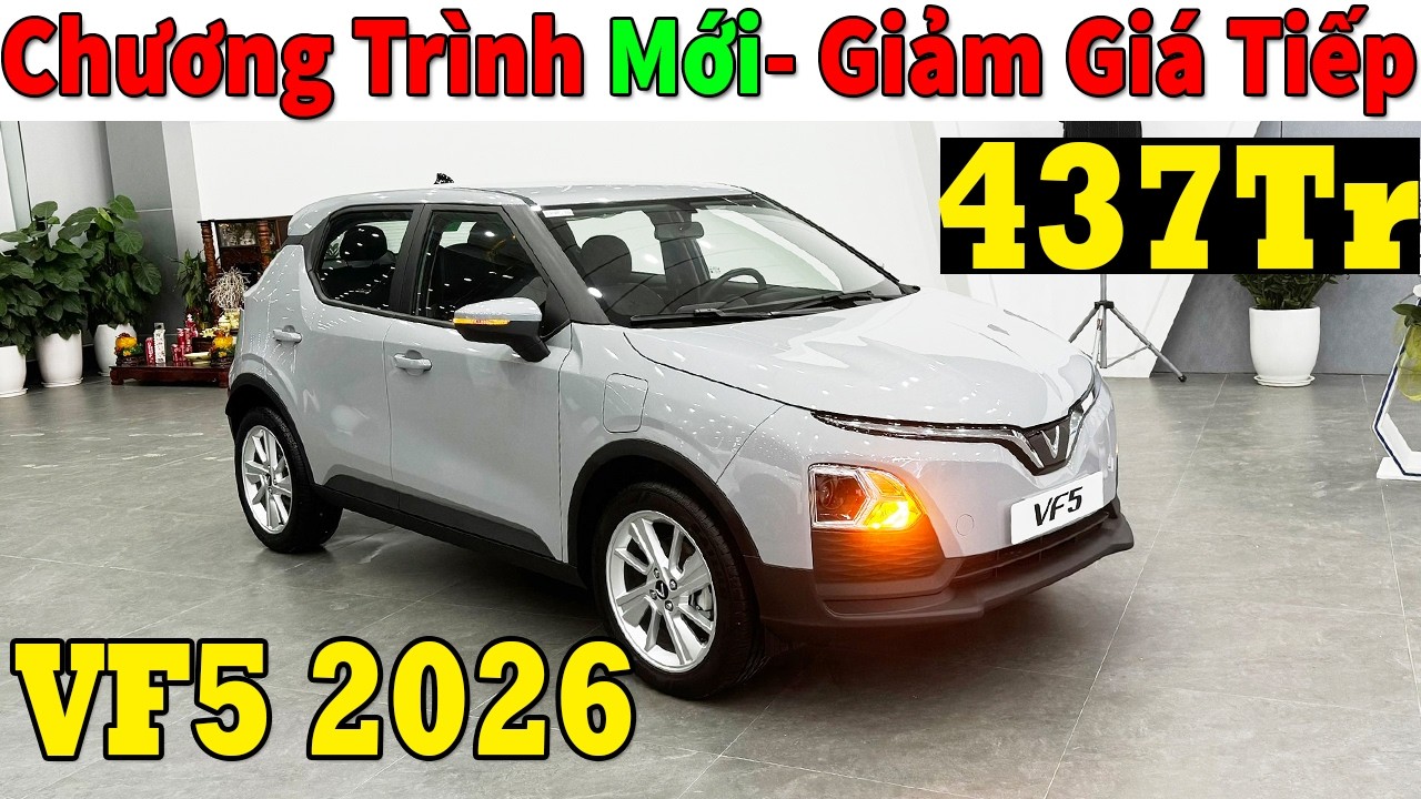 ✅Giảm Th&ecirc;m Gi&aacute; Xe Vinfast Vf5 Dịp 10 Ng&agrave;y Cuối Th&aacute;ng C&ograve;n 437Tr, Rẻ Hơn i10| Lăn B&aacute;nh Vf5 | Topcarvn