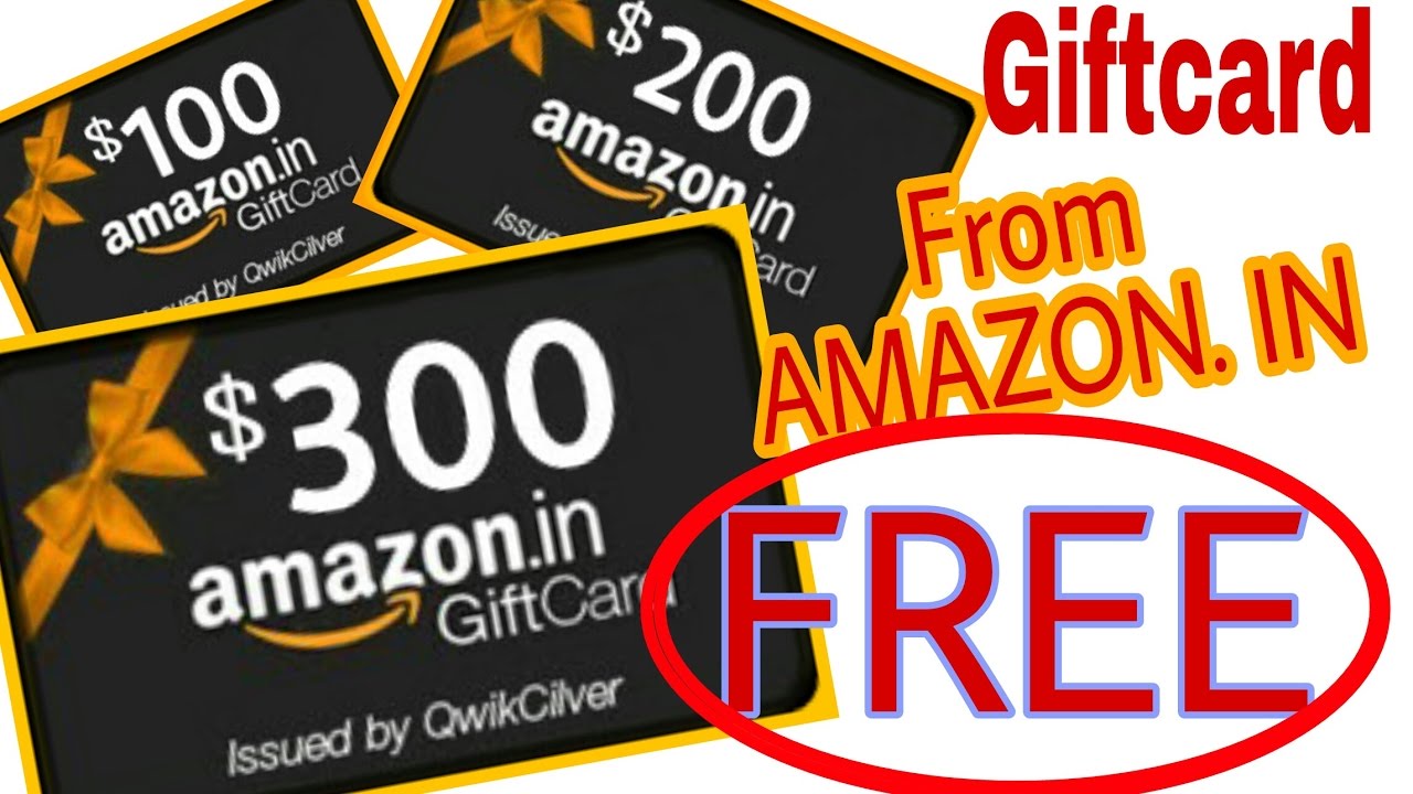 How to Get Free Amazon.in Gift Cards  Rs. 300 , 200 , 100 - No Surveys