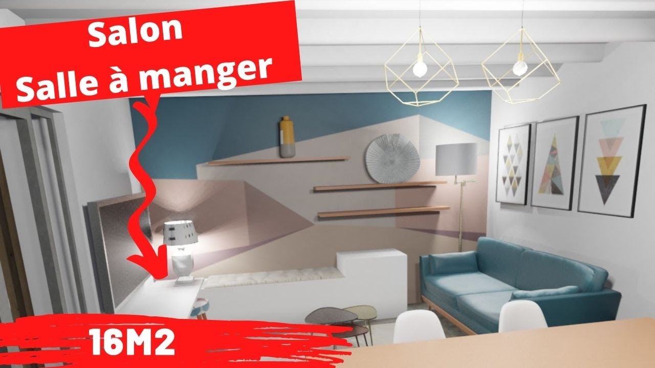 Exemple: salon salle a manger 16m2 vintage