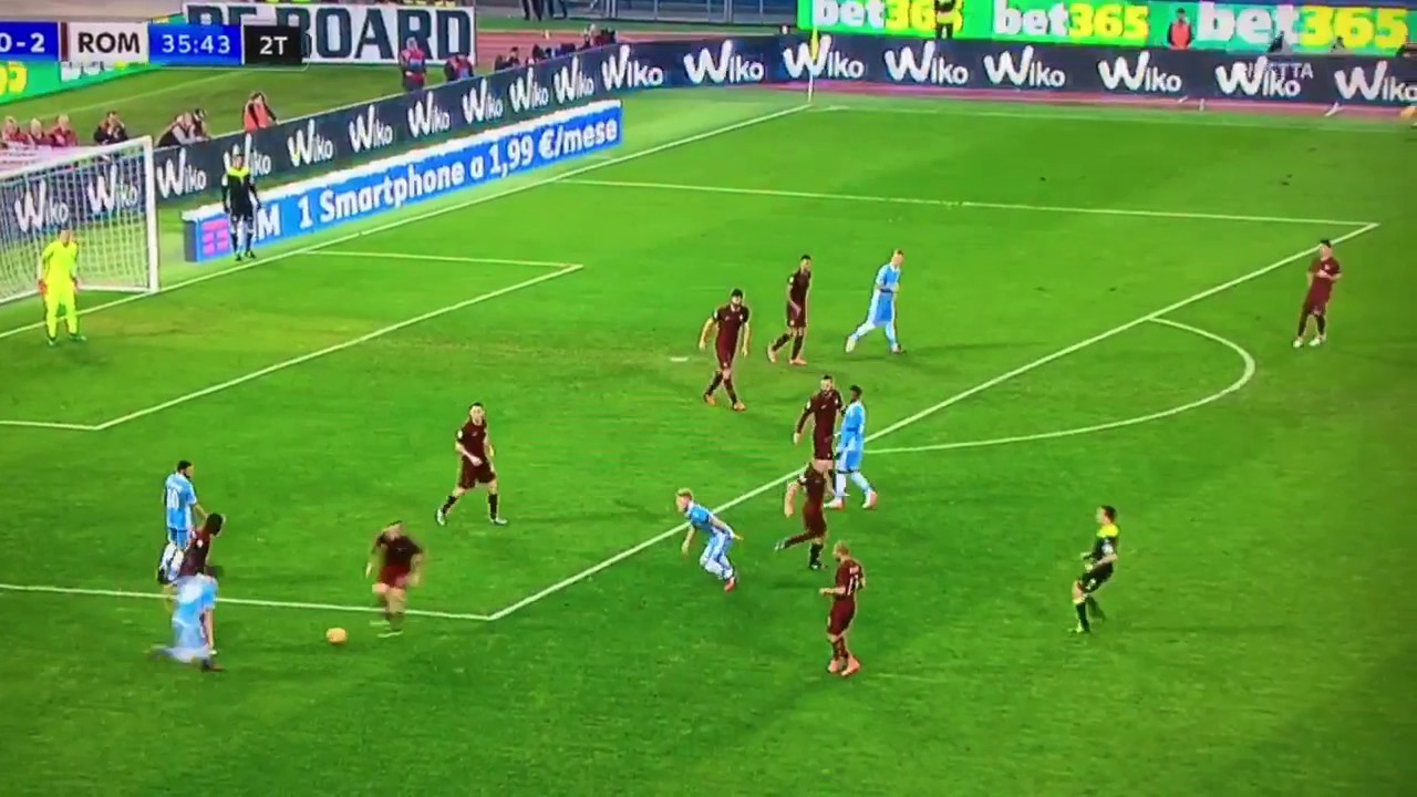 Lazio- Roma 0-2 dribbling Radja Nainggolan
