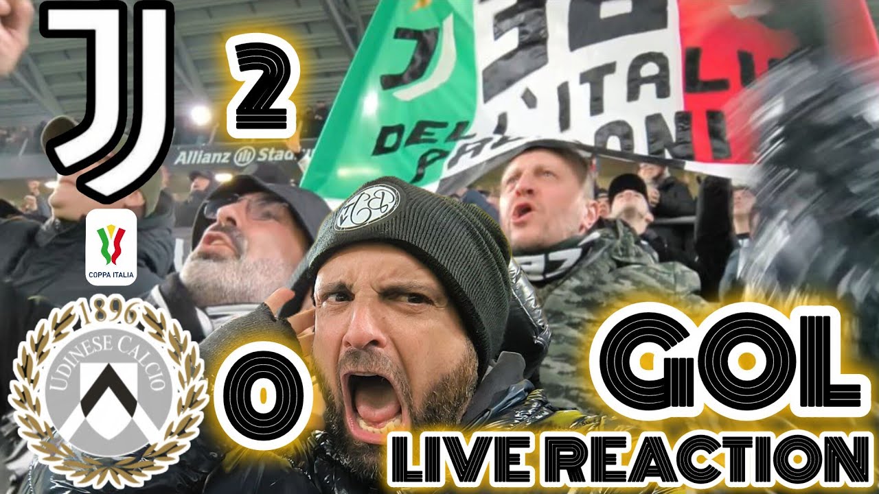 SI VA AI QUARTI | Juventus Udinese 2-0 Gol live reaction curva sud Allianz stadium