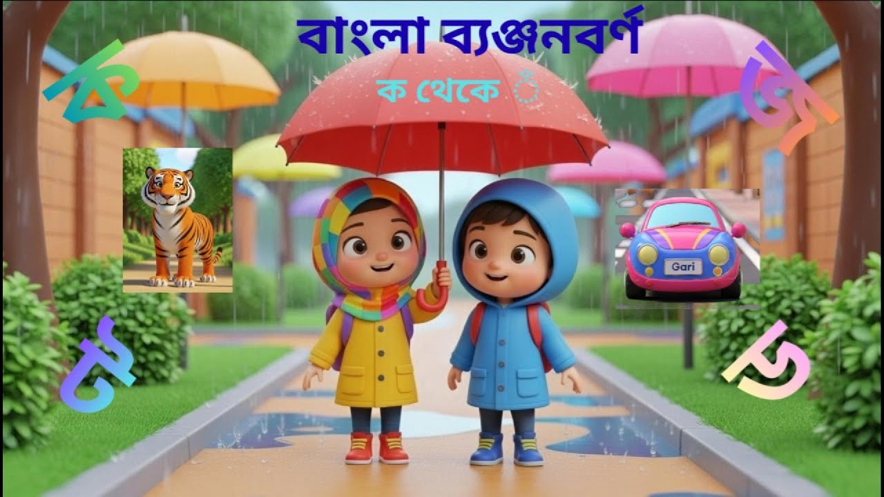 বাংলা বর্ণমালা ছড়া | ক থেকে ঁ | শিশুদের শিক্ষামূলক ভিডিও #kidslearning #education #cartoon