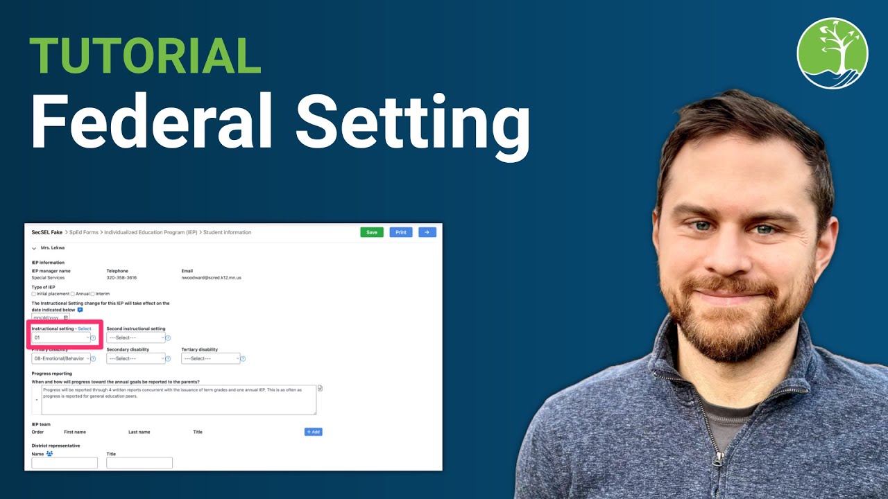 Federal Setting (SpEd Tutorial)