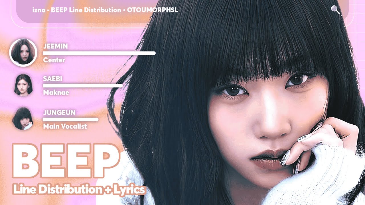 izna • BEEP // Line Distribution With Lyrics Color Coded by @otoumorphs_l