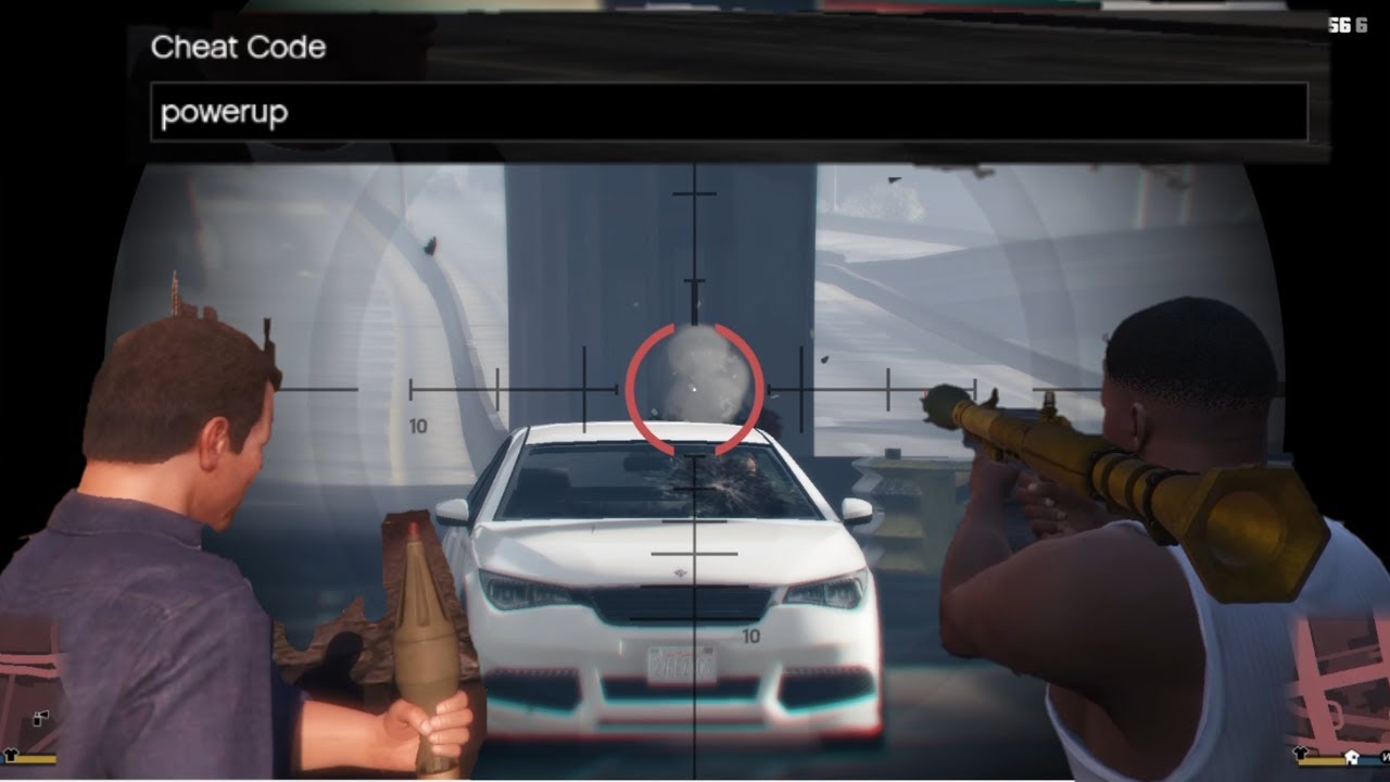 Using POWERUP Cheat to Face the Cops in GTA 5 &ndash; Epic Cheat Showdown!