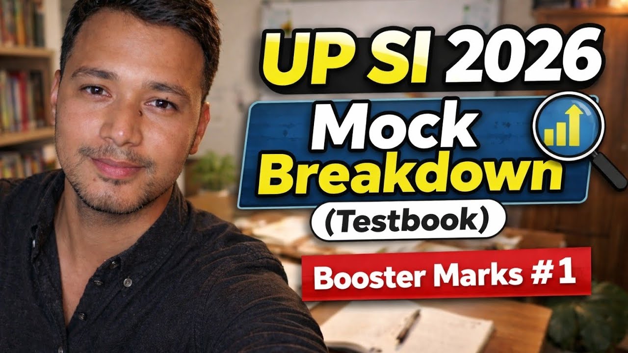 UP SI Mock Test Analysis -Testbook New Mock 1 📊 || Step-by-Step