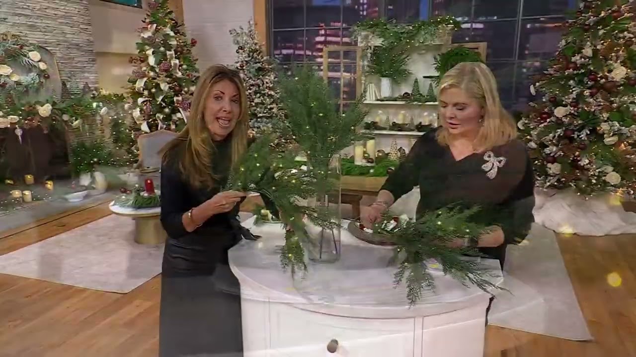 Simply Stunning Outdoor Real Touch Cascading Greens Picks by Janine Graff on QVC