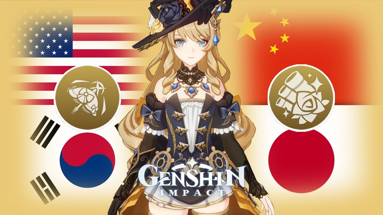 Navia Voice in 4 Different Languages (Skills & Attack) | Genshin Impact Navia