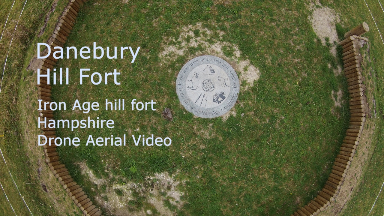 Danebury Hill Fort - Drone Aerial Photography - Landmark Iron Age Site Near Stockbridge, Winchester