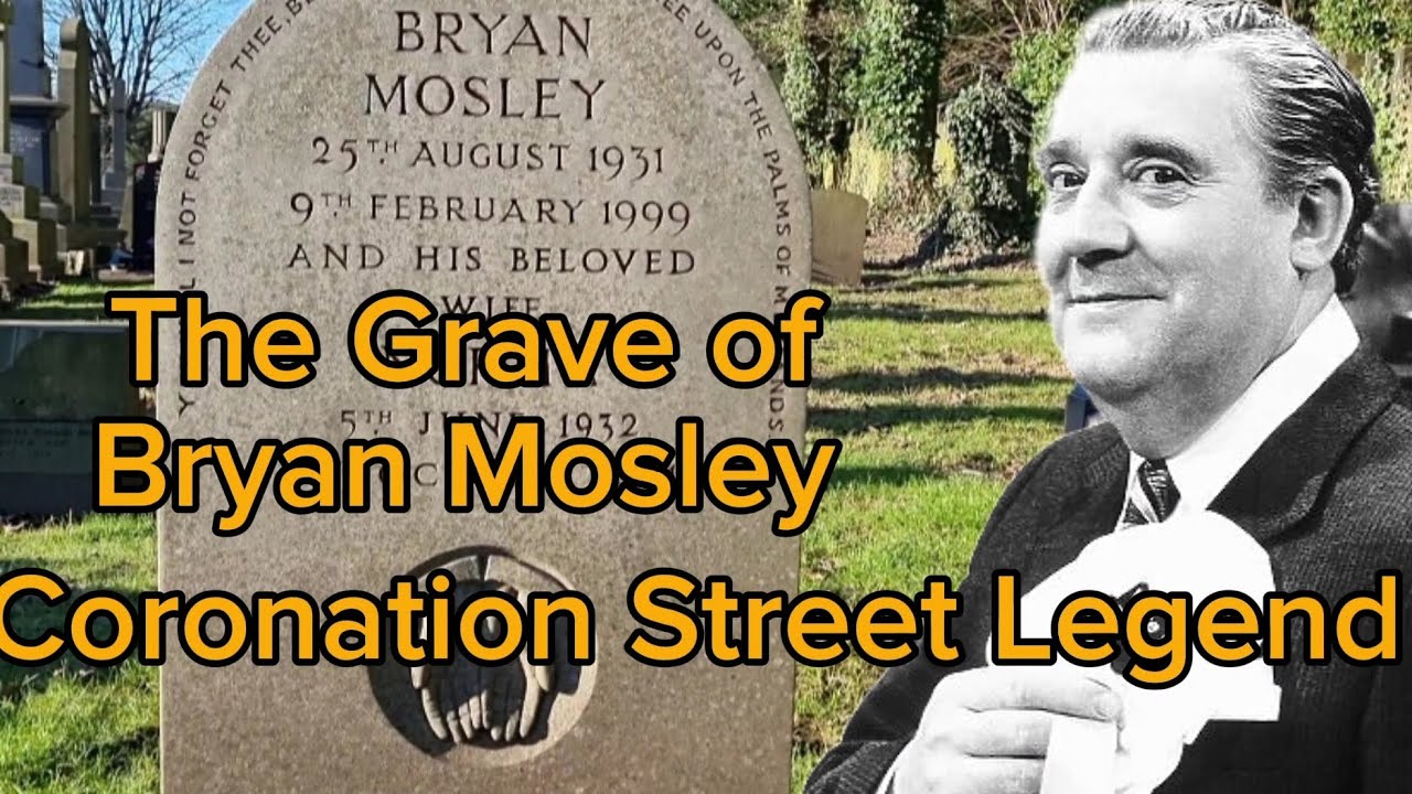 The Grave of Bryan Mosley. Coronation Street Legend Alf Roberts. Shipley. Bradford