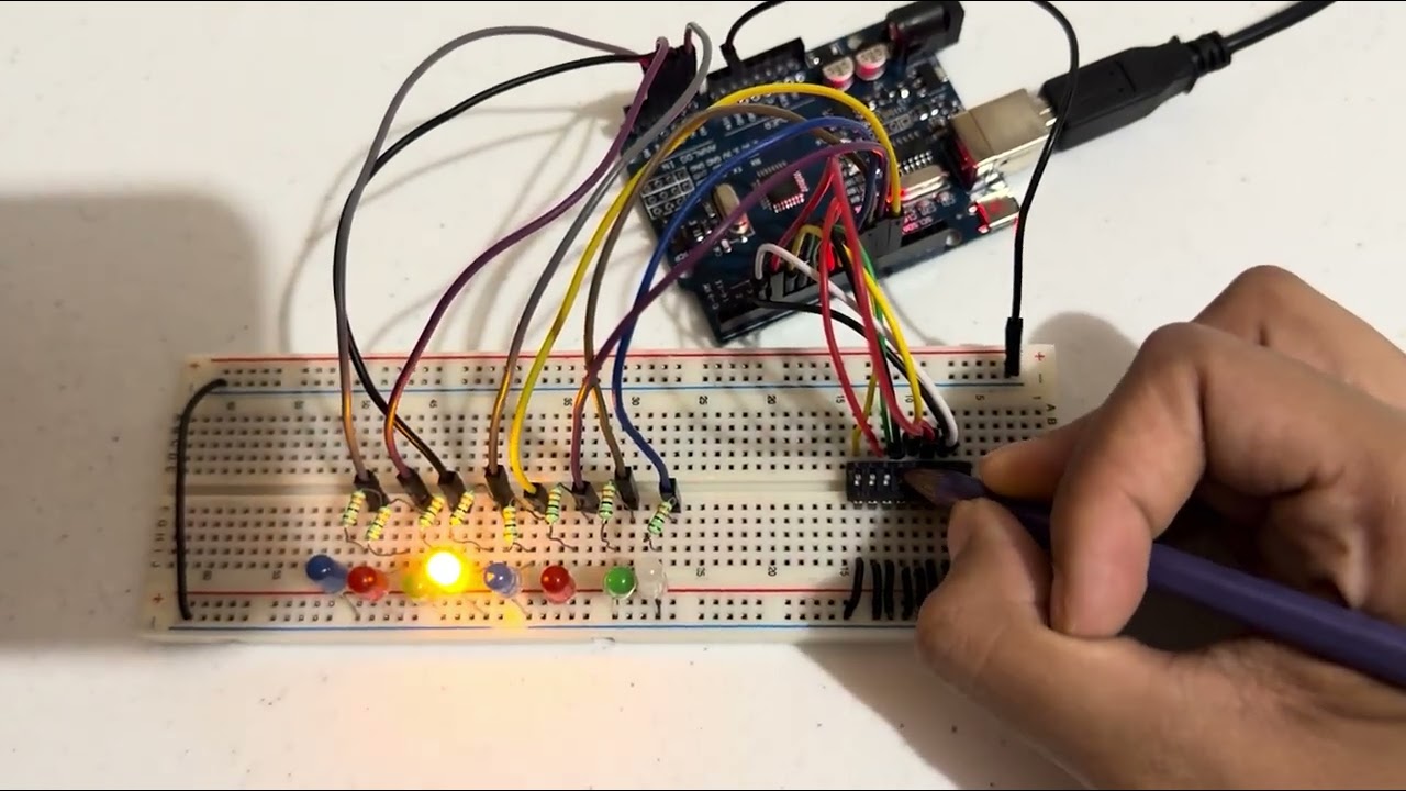 Prueba del circuito con resistencias pull-up internas del ATmega328P