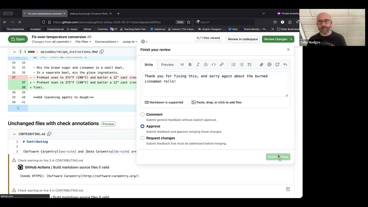 Resolving Merge Conflicts on a Pull Request
