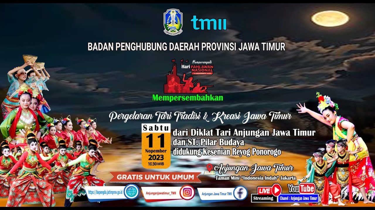 Pelangi Budaya Pergelaran Tari Kreasi dan Tradisi Jawa Timur
