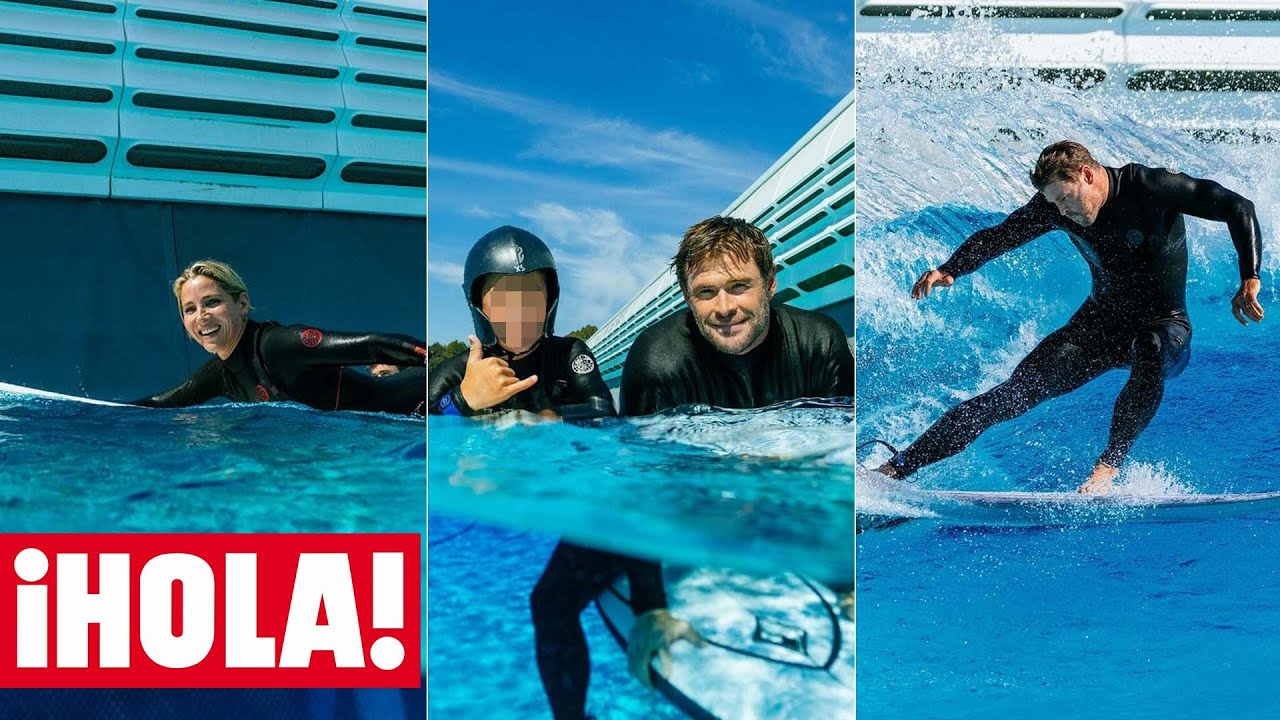 Chris Hemsworth, Elsa Pataky y sus hijos, una familia de intr&eacute;pidos surferos