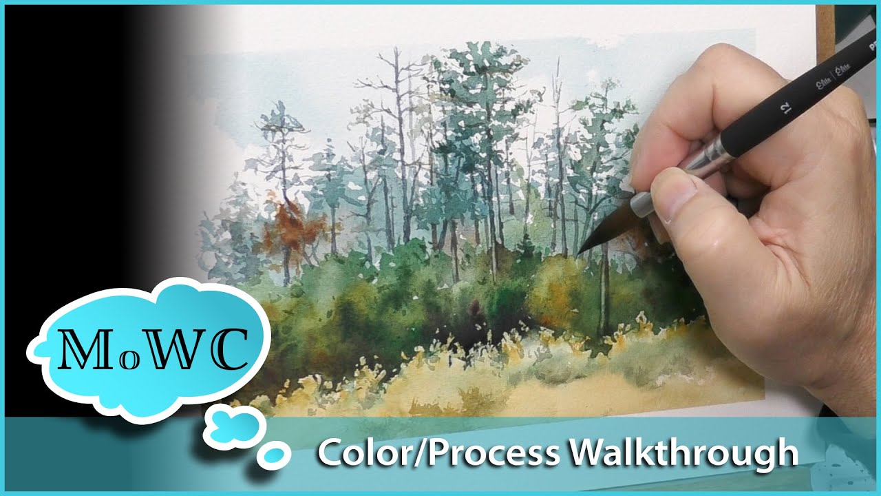 Process and Color Breakdown Landscape, Ft. My Daniel Smith Watercolor Palette