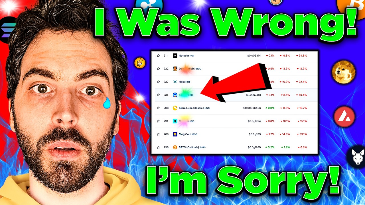 I Was Wrong! [I&rsquo;m Sorry] Crypto Is Crashing.. 7 Altcoins I&rsquo;m Buying!