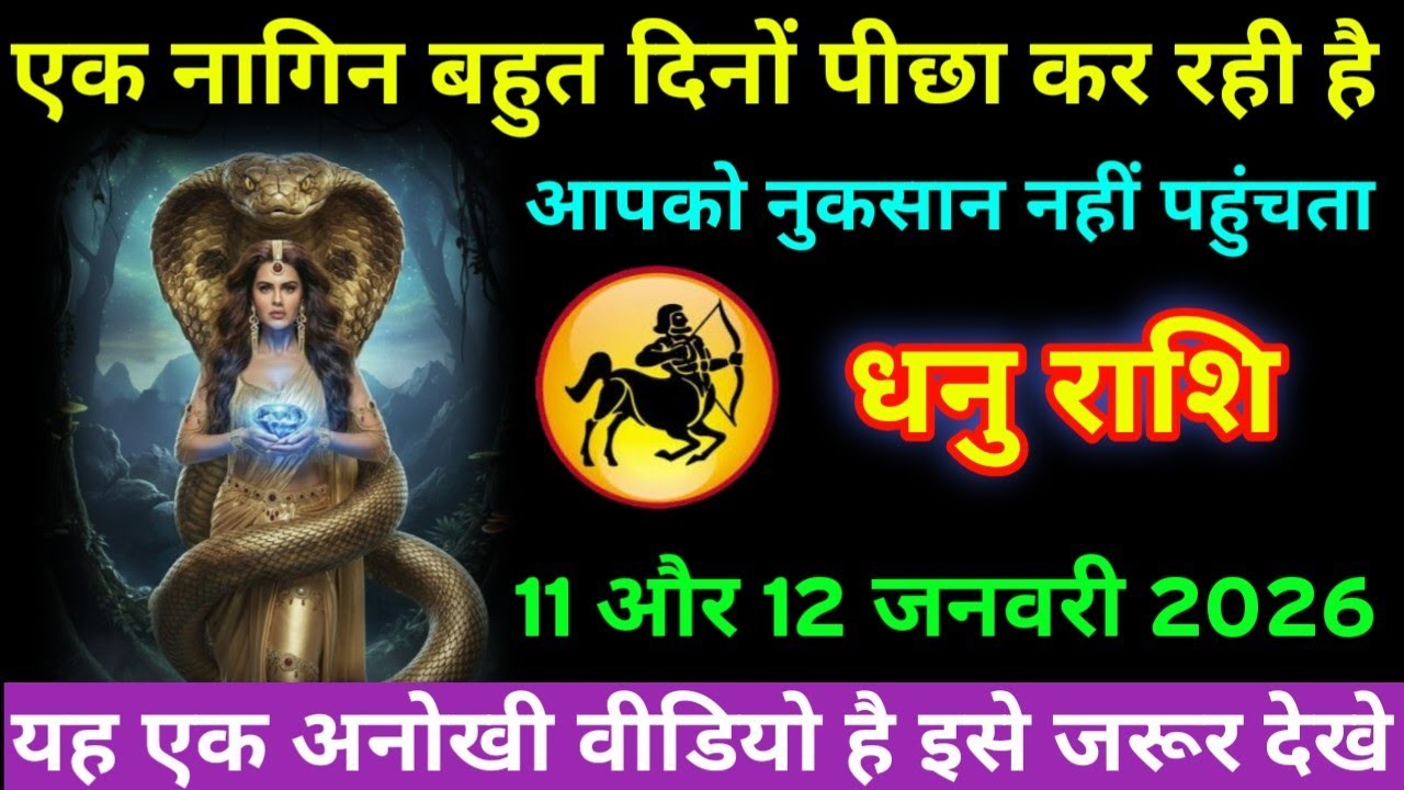 #धनु एक नागिन बहुत दिनों पीछा कर रही है आपको नुकसान नहीं पहुंचता धनु राशि 11 और 12 जनवरी 2026