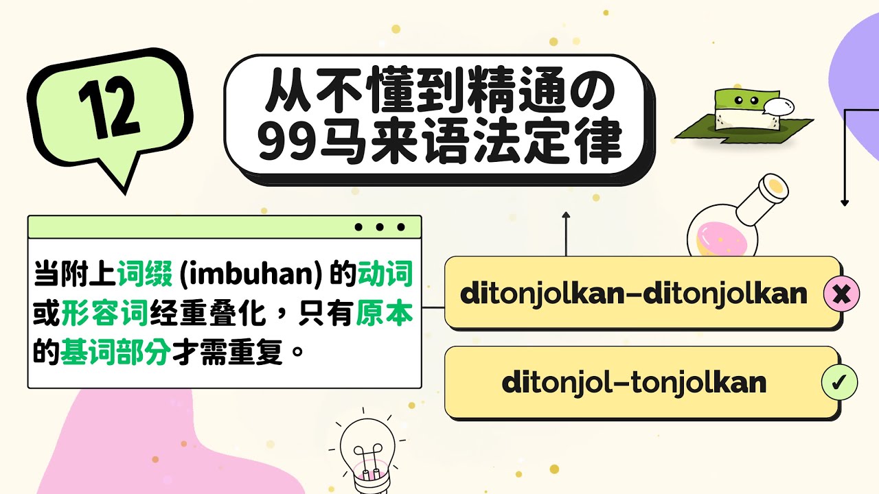 【#12】有 IMBUHAN 的字怎样形成 KATA GANDA 才对?【从不懂到精通的99马来语法定律】