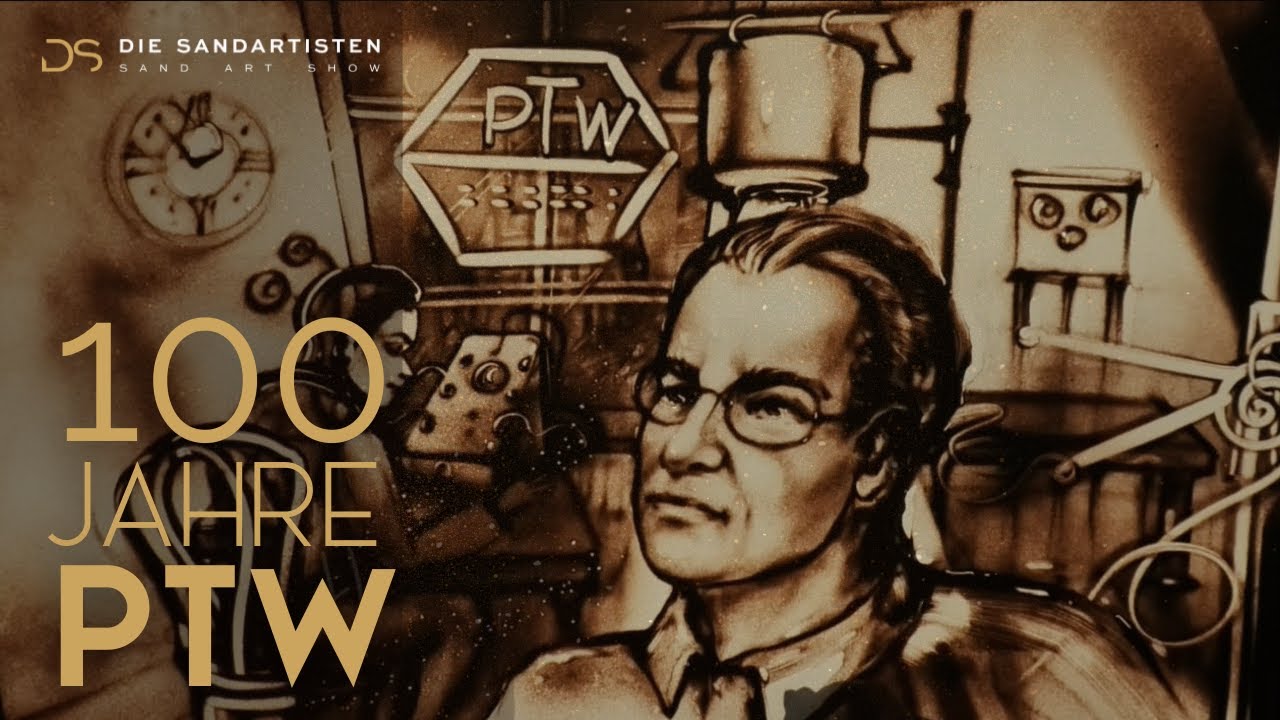 DIE SANDARTISTEN präsentieren 100 JAHRE PTW | Sandmalerei für Firmenjubiläum