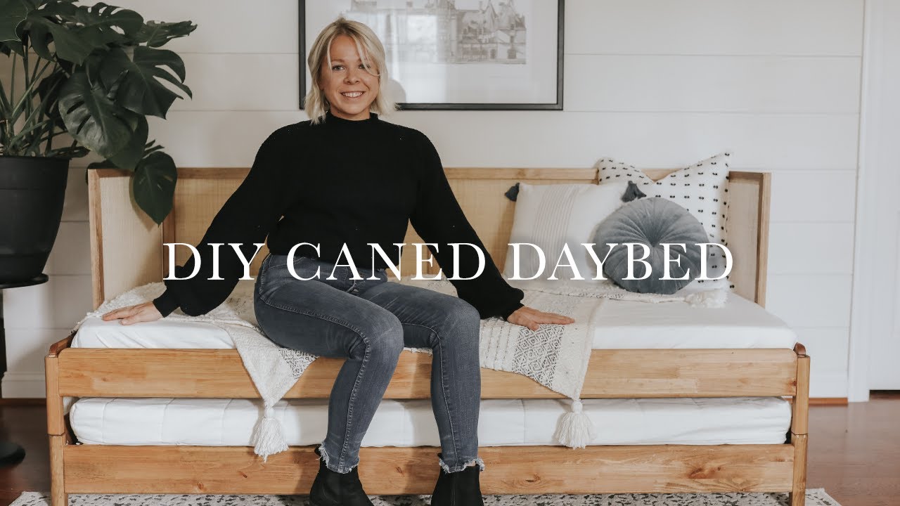DIY Caned Daybed + Ikea Hack | Daytime Sofa / Large Night Time Guest Bed