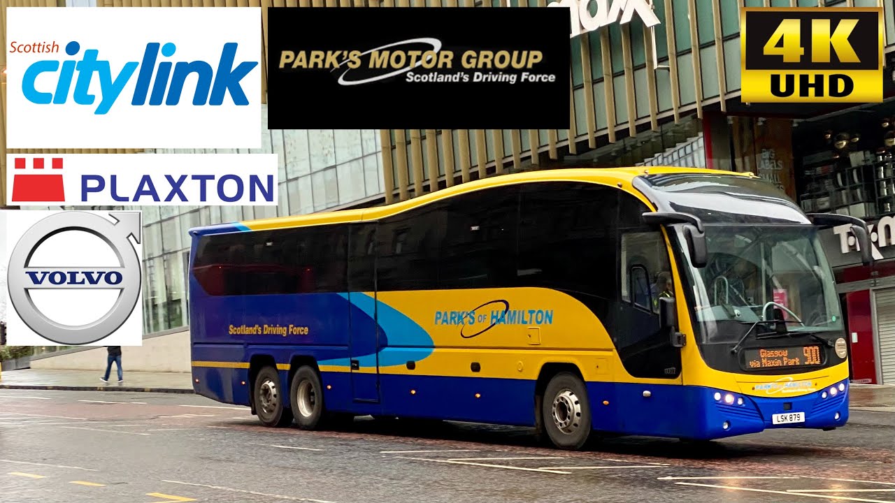 [Scottish Citylink: 900 Glasgow to Edinburgh] Plaxton Elite Volvo B11RT Parks Of Hamilton (LSK879)