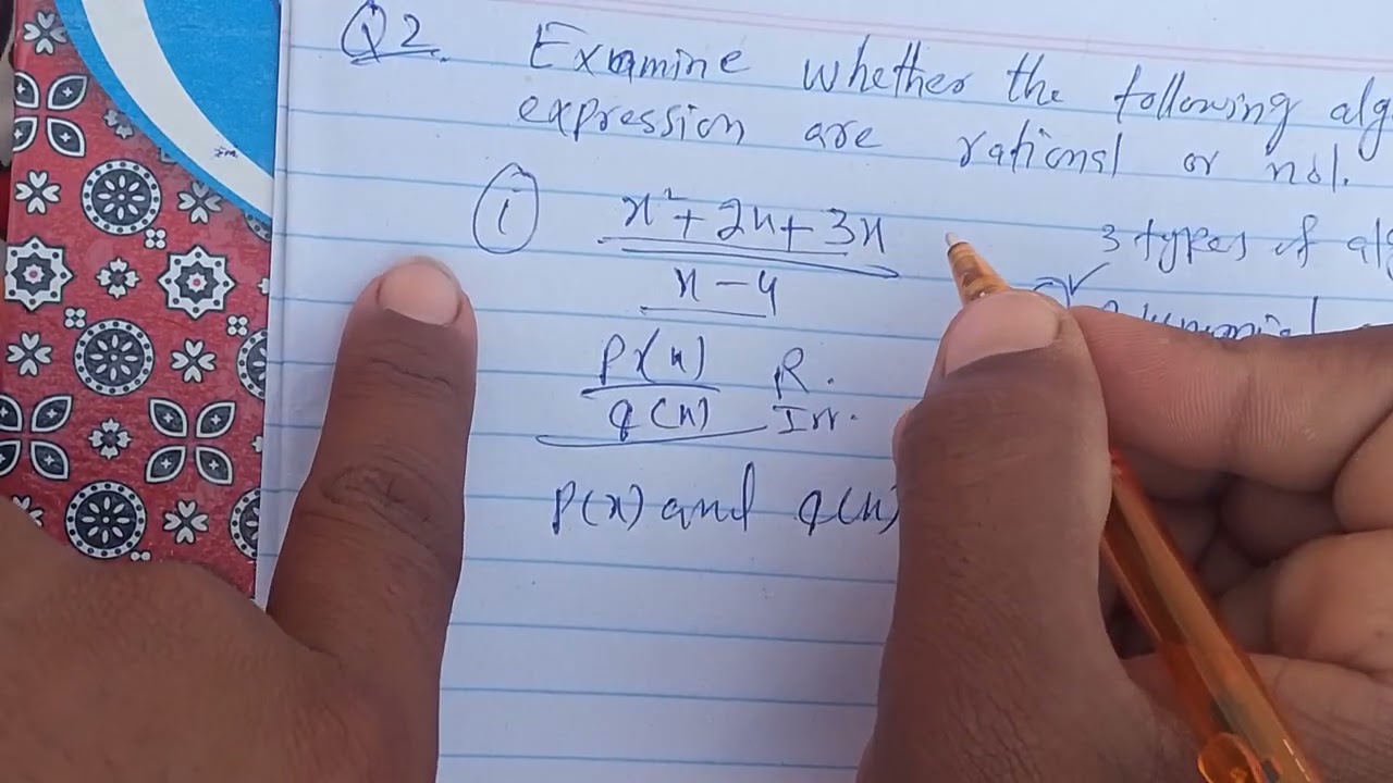 Exercise 3.1 Q 1 2 3 4. Polynomial and rational expression | Ch3 Algebraic expression and formula.