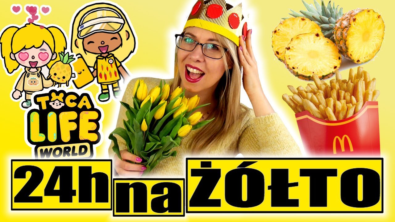 24h na ŻÓŁTO *IDZIEMY DO McDONALD's* #24hchallenge #tocaboca