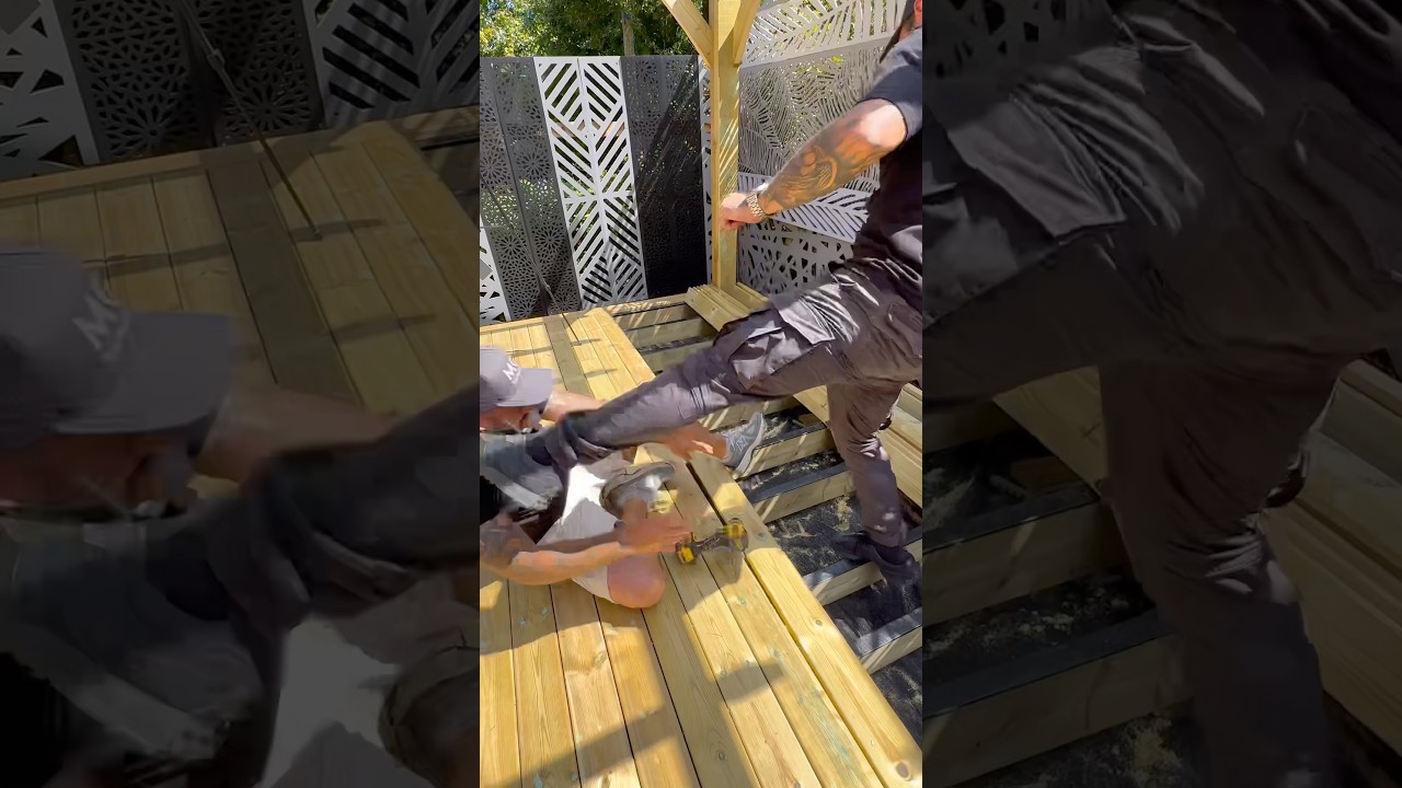 Fixing Bowed Deck Boards #homeimprovement #horsepower
