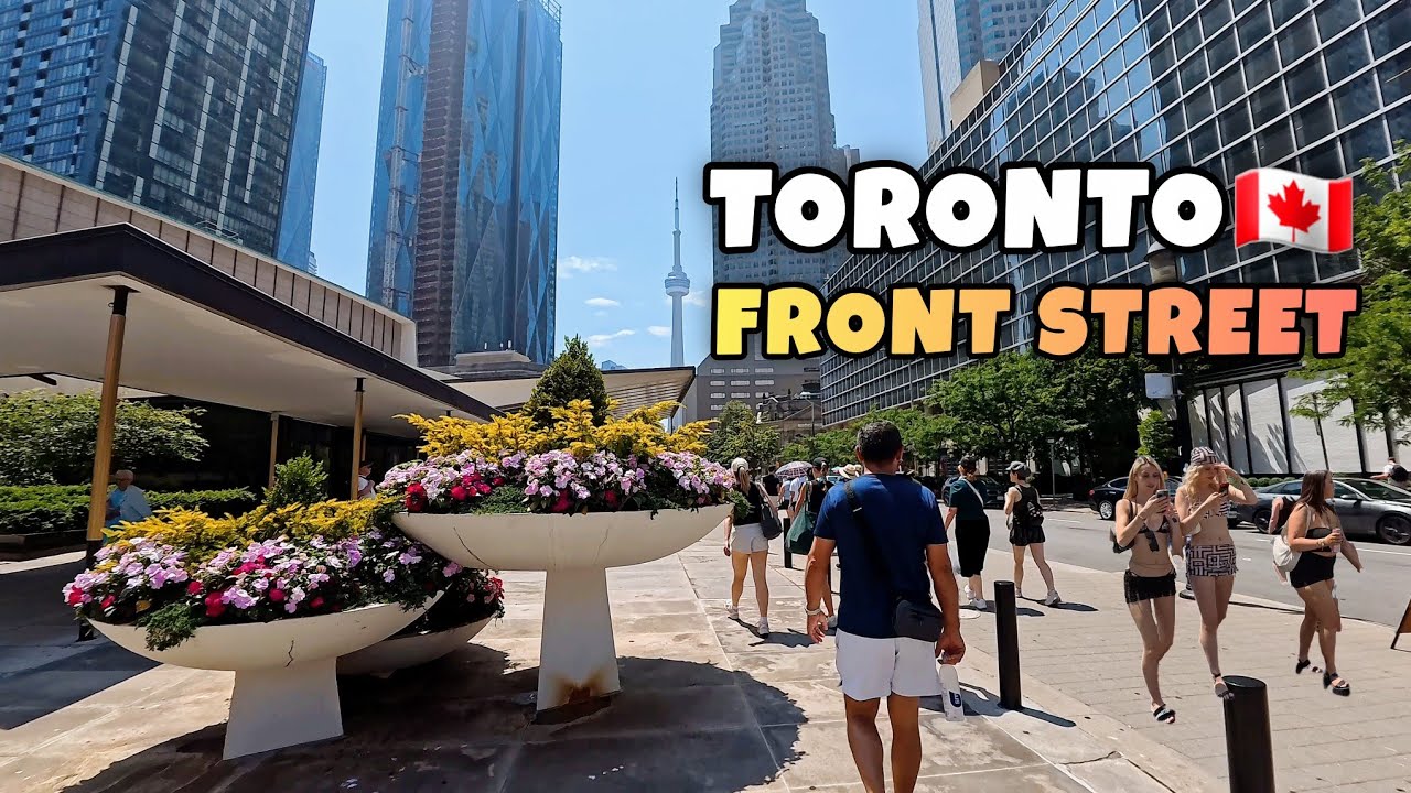 Toronto Walking Tour, Front Street To Yonge Street, Toronto Canada, 4k