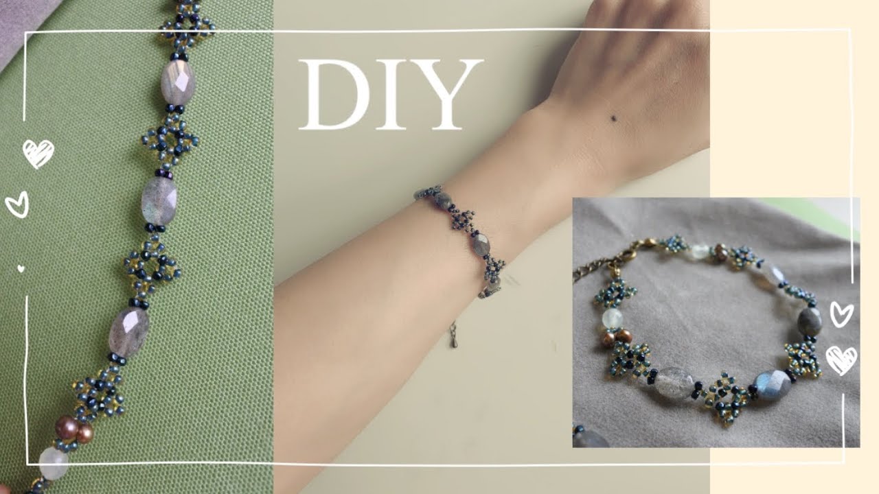 【DIY】Part2 Easy! Simple bracelet【シンプルな編み方で大人ブレスレットを作ります】