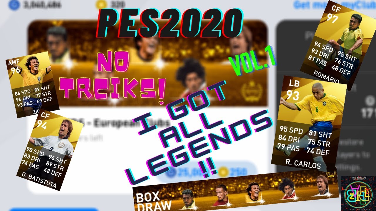 LEGEND BOX DRAW.. OPENING!!15,00,000 GP ONLY ALL LEGEND GOT...IN PES2020 EUROPEAN CLUBS BOXDRAW.