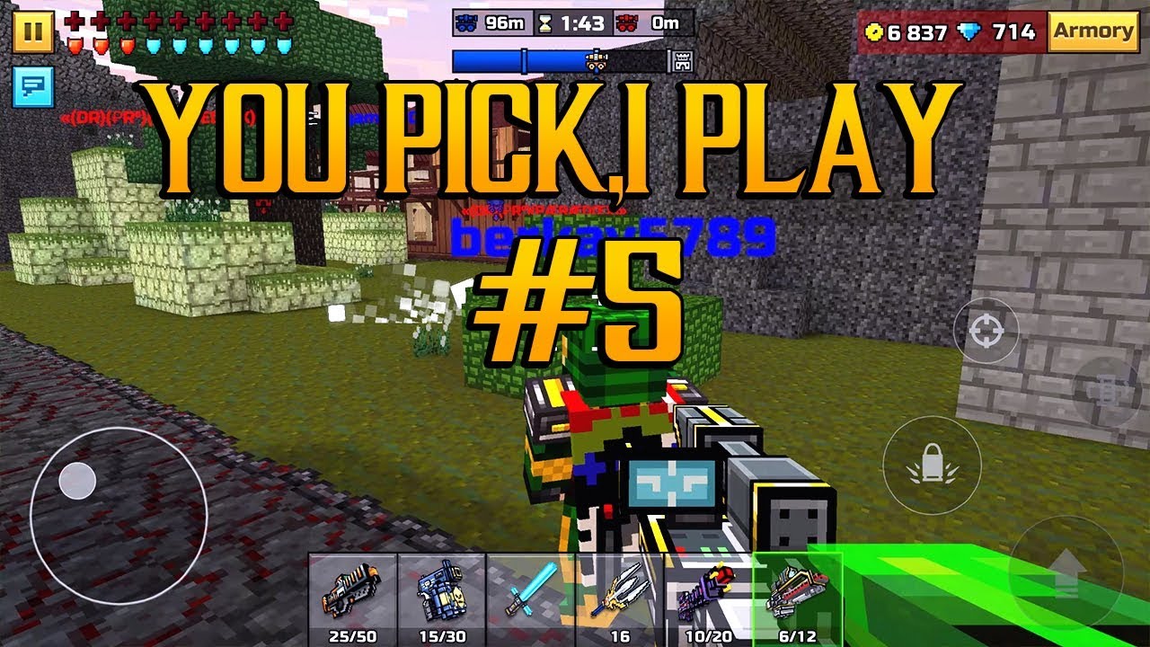 You Pick,I Play! #5 - Clan Siege Battle (Stefan Barac) Pixel Gun 3D