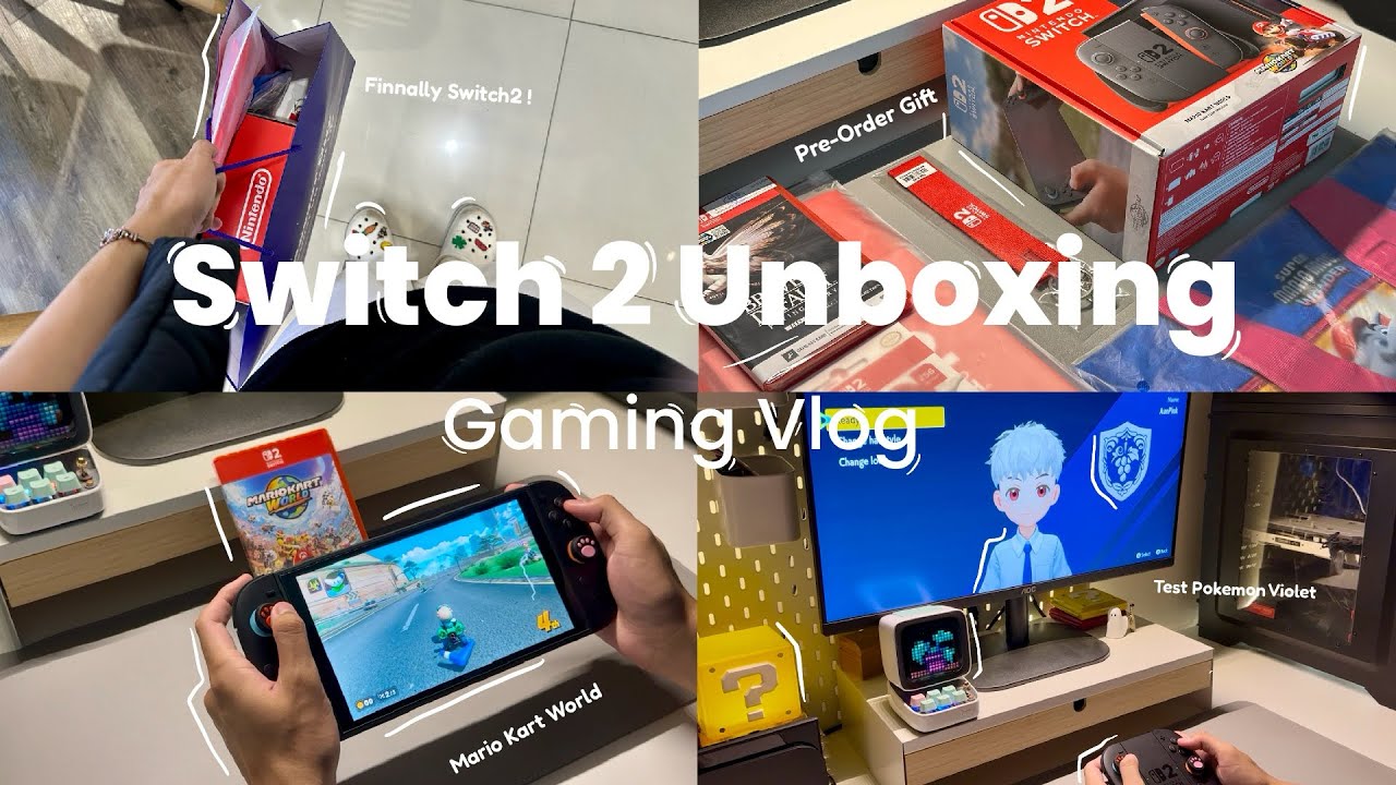 Nintendo Switch 2 Gaming Vlog l Unboxing, อุปกรณ์เสริม, ลองเล่นเกมบนSwitch 2 ✨👾