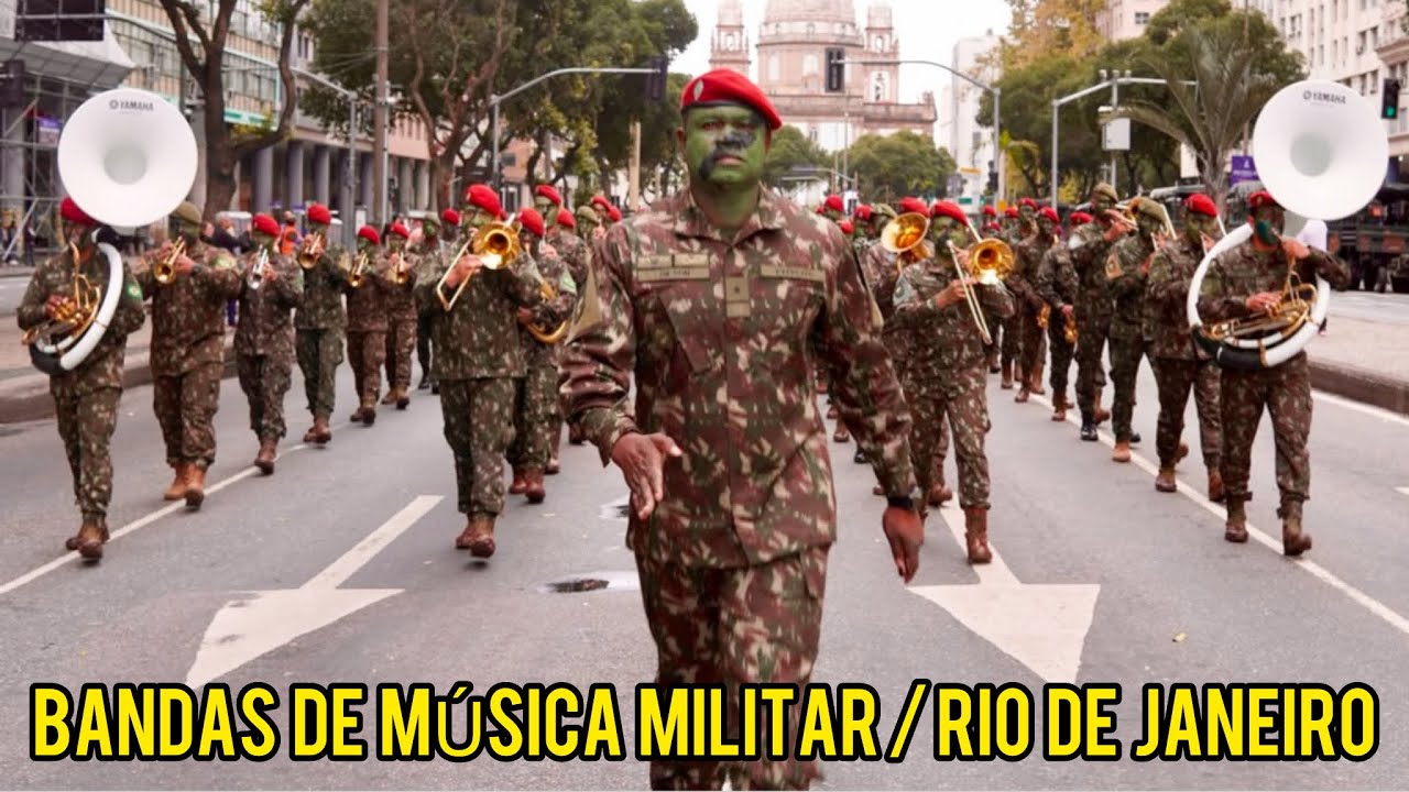 GRUPAMENTOS DE BANDAS DE MÚSICA NO DESFILE CÍVICO MILITAR DE 7 DE SETEMBRO 2025 DO RIO DE JANEIRO 🇧🇷