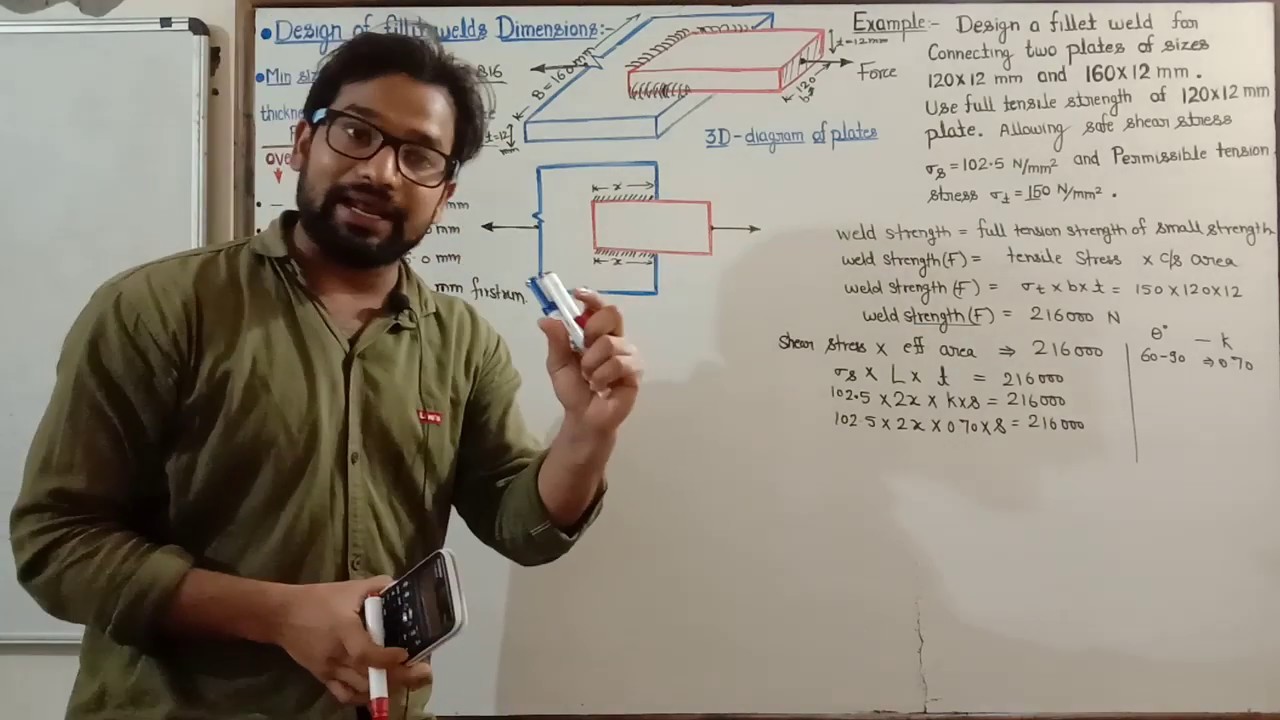 Part 4 ! Steel lecture ! Fillet weld lecture ! Design of fillet weld ! Fillet weld design steps