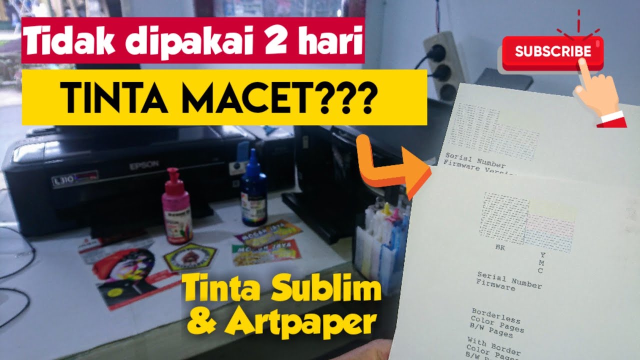 REVIEW LENGKAP hasil tes tinta sublim dan tinta artpaper setelah tidak digunakan beberapa hari