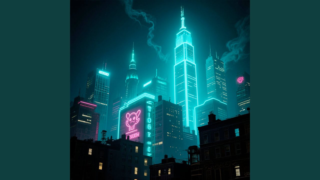 Haunted Neon Skyline