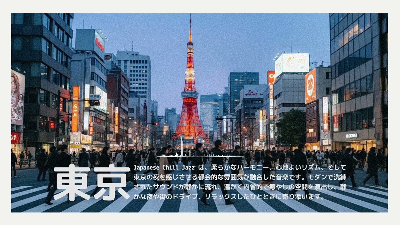 Jazz Relaxing Music - Tokyo Urban Fusion Groove ( 2 hours )