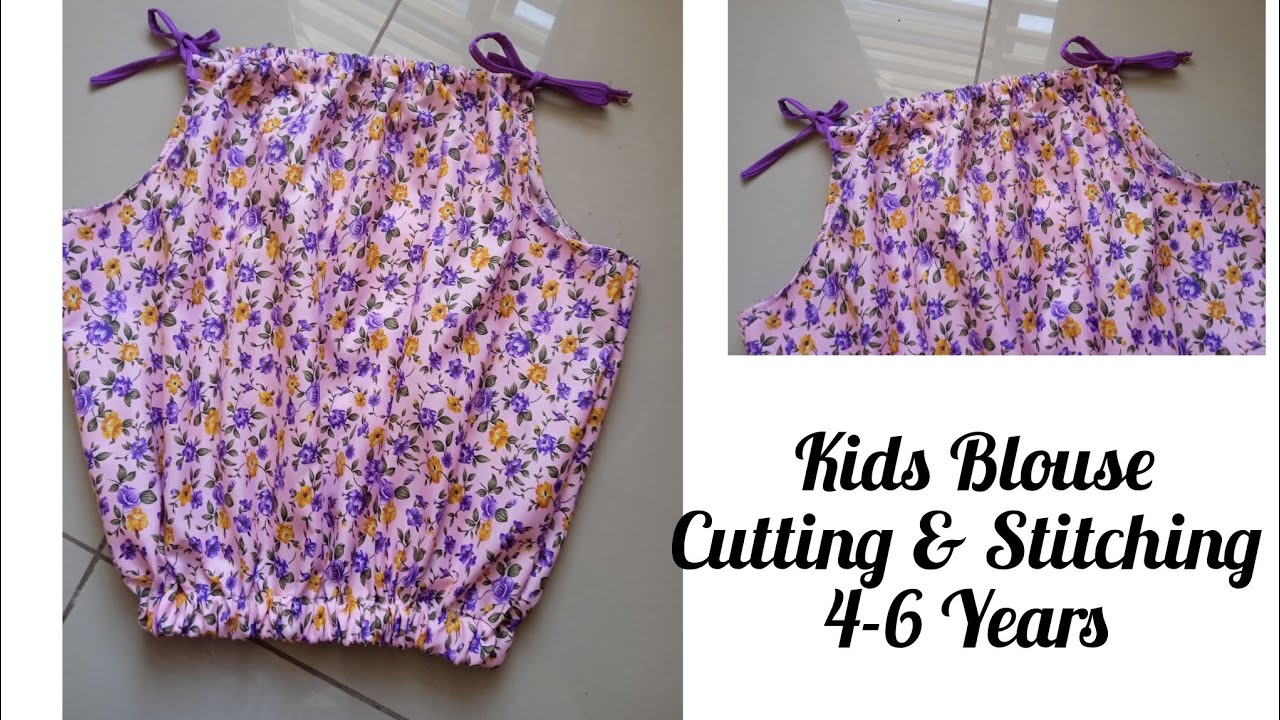 ✂️Cut in 3 minutes and sew in 10 minutes/ Sewing is easy/ Kids Blouse Cutting & Stitching