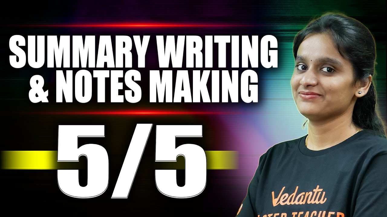 11th 12th English | Summary Writing & Notes Making - 5 Marks | Public Exam 2024 | Asha Ma'am