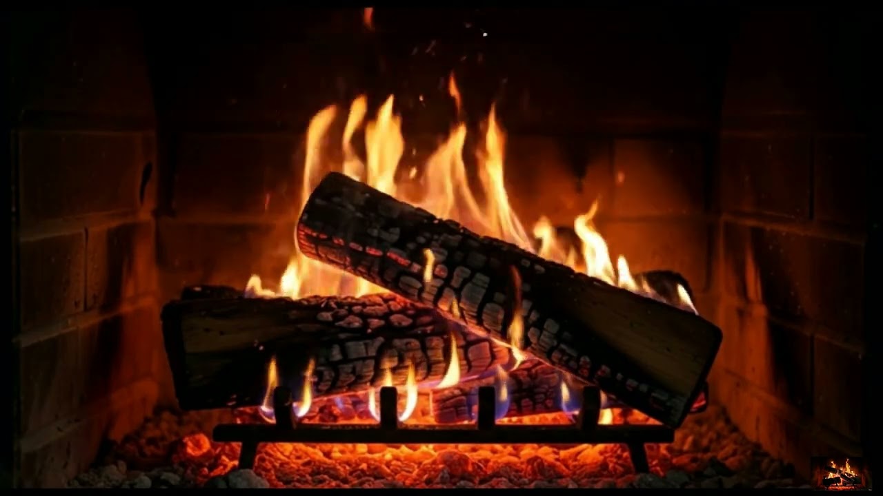 🔥 Real Fireplace Burning Video 4K (10 Hours) for Relaxation