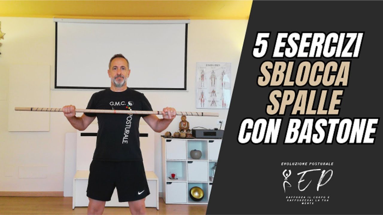 5 esercizi sblocca spalle con bastone